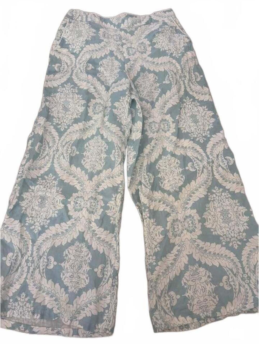 Laura Ashley 100% Linen Wide Leg Pants Size L